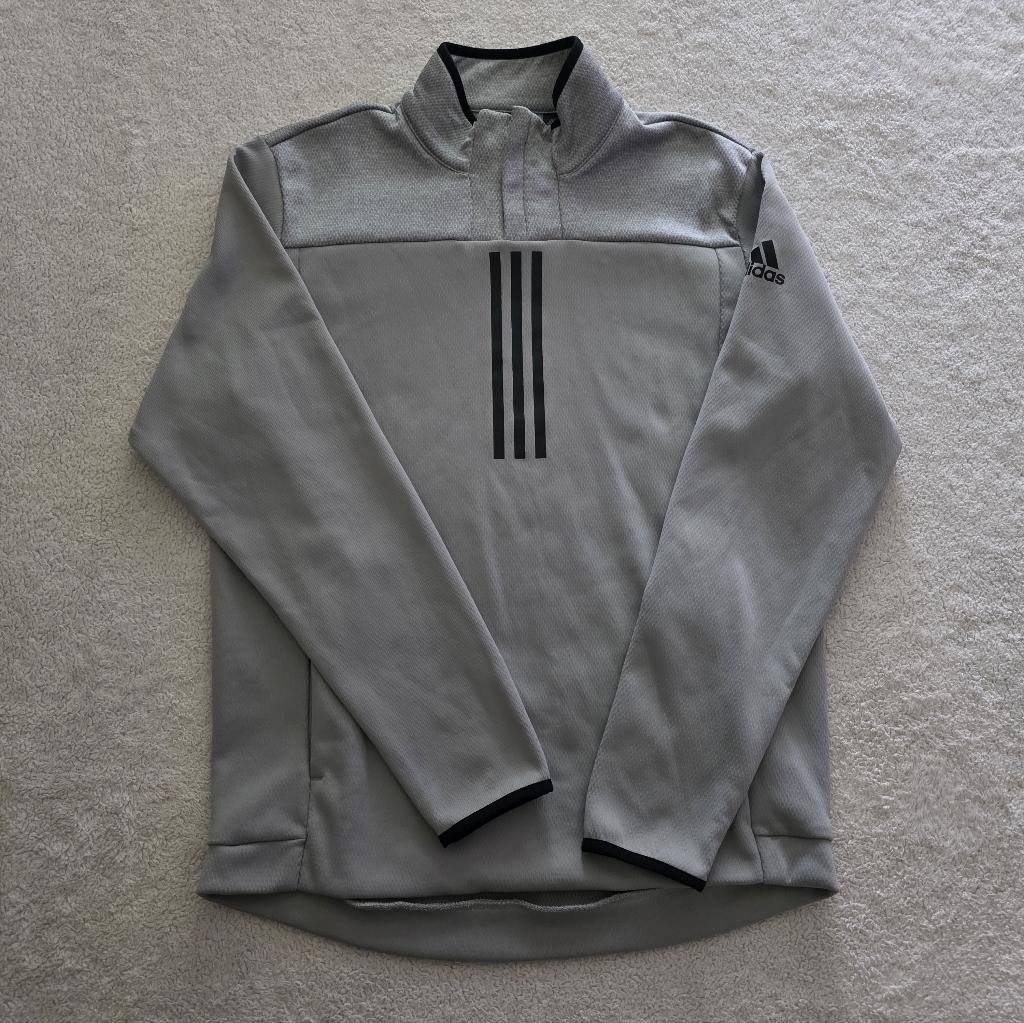 Adidas Response Performance 1/4 Zip Pullover, Men's Medium, Euc - Light Gray